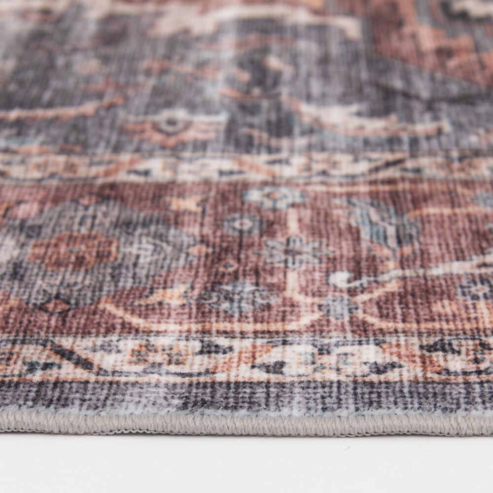 Central Oriental Rugease Chantal 5&#39; x 7&#39; Rust and Dark Grey Area Rug, , large