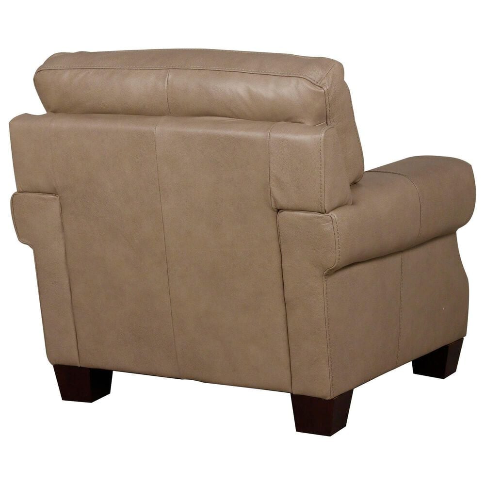 Bordeaux &amp; Co 3-Piece Stationary Leather Living Room Set in Juno Pebble, , large