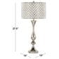 LumiSource Topaz Metal Table Lamp in Polished Nickel and Clear, , large