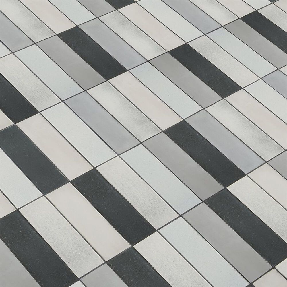 Soho Studio ColorHues Cloud Blend 2" x 8" Cement and Lava Stone Tile, , large