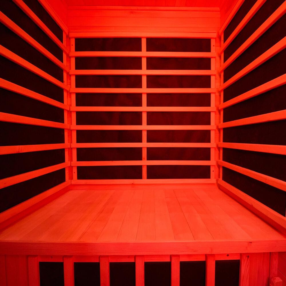 EZlife 2-Person Hemlock Sauna with Low EMF Mica Heater in Charcoal Gray, , large