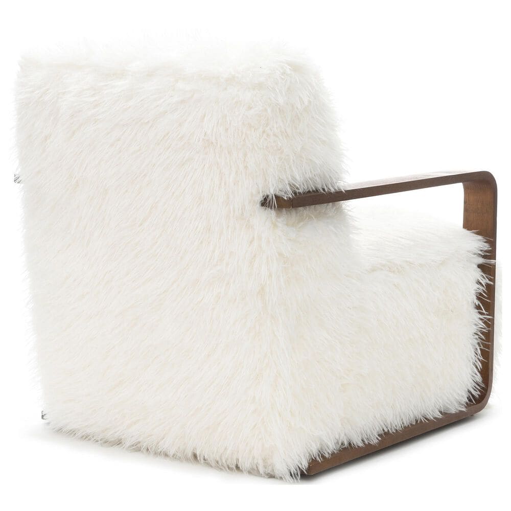 Furniture of America Neyra Long-Haired Accent Chair in White, , large