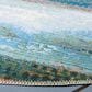 Safavieh Barbados Abstract Sunset 8" Round Light Blue and Pink Indoor/Outdoor Area Rug, , large