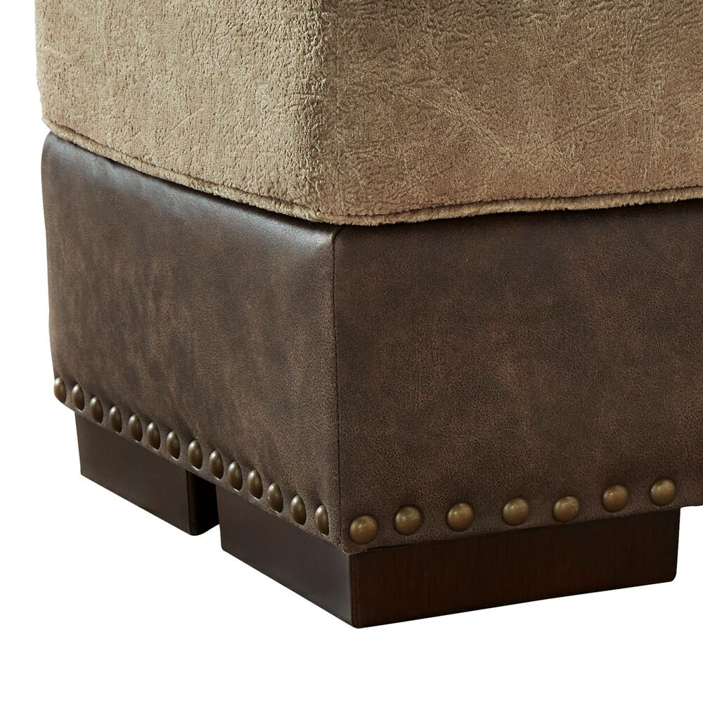 Ashley Alesbury Ottoman in Chocolate, , large