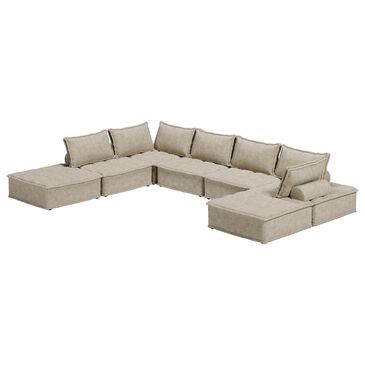 Signature Design by Ashley Bales 7-Piece Modular U-Shaped Sectional in Taupe, , large