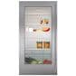 Sub Zero 36" Stainless Steel Dual Flush Inset Door Panel with Tubular Handle with Left Hinge, , large