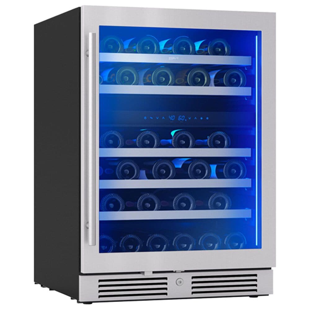 Zephyr 45 Bottles Dual Zone Wine Cooler in Stainless Steel, , large