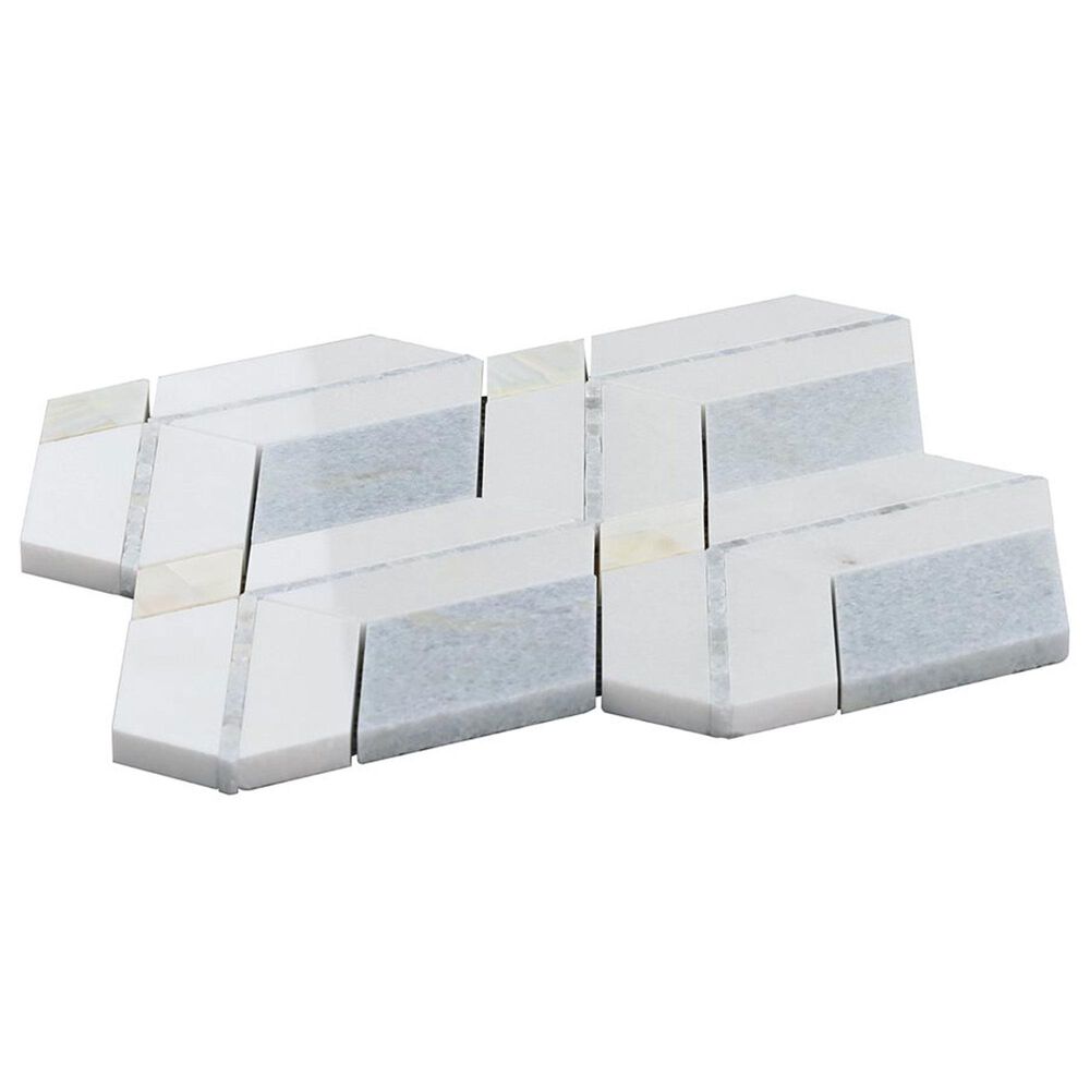 Soho Studio Elaine Azul 10" x 10" Marble Mosaic Sheet, , large