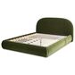 Jennifer Taylor Home Archie Puffy Grounded Queen Upholstered Platform Bed in Olive Green, , large