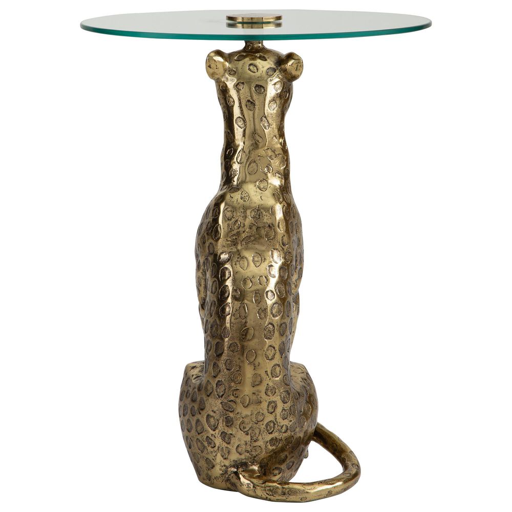 Ashley Vallain Accent Table in Antique Gold and Clear, , large