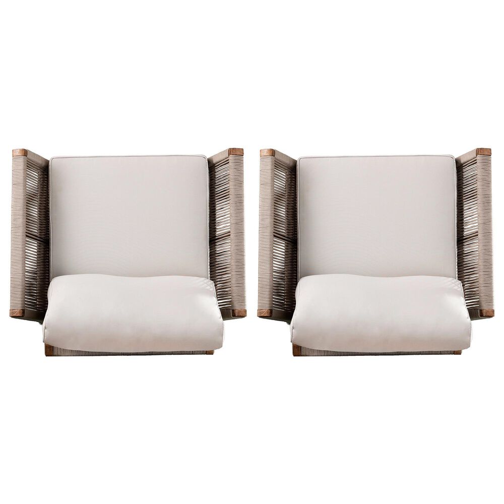 Southern Enterprises Brendina Arm Chair in Oiled Acacia and Natural &#40;Set of 2&#41;, , large