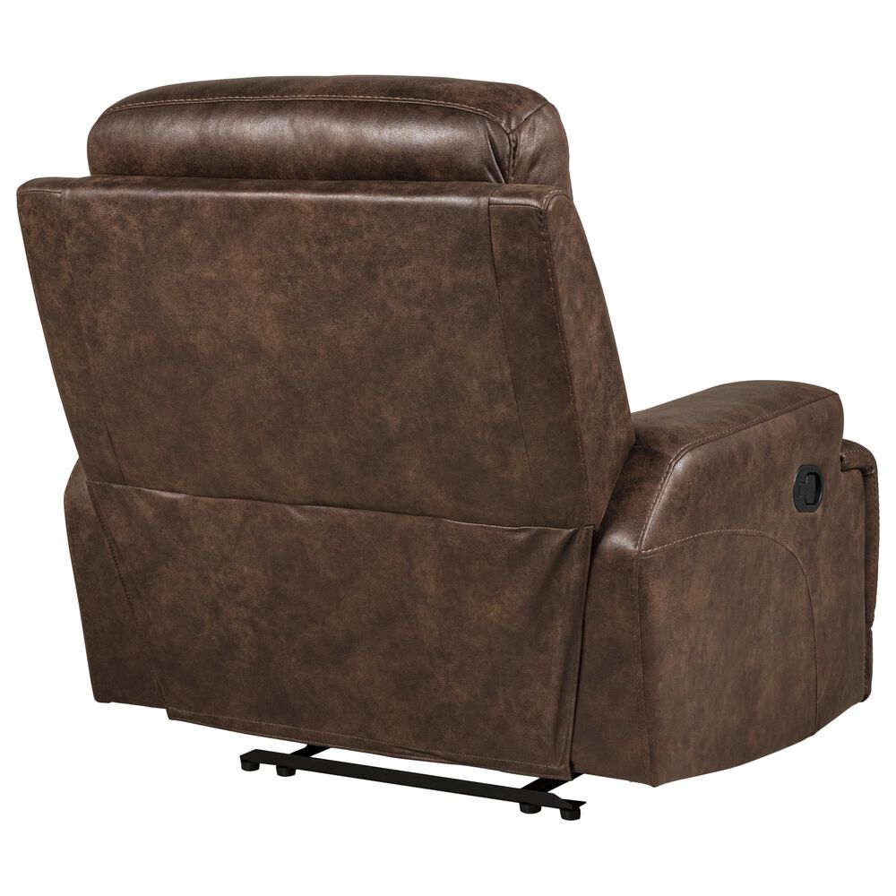Vogue Home Furnishings Manual Recliner in Trailride Chocolate, , large