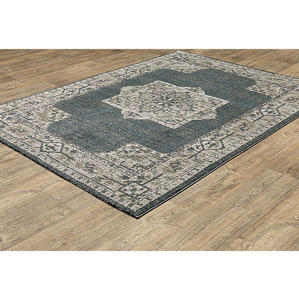 Oriental Weavers Alton Center Medallion 2&#39;3&quot; x 7&#39;6&quot; Blue and Beige Runner, , large
