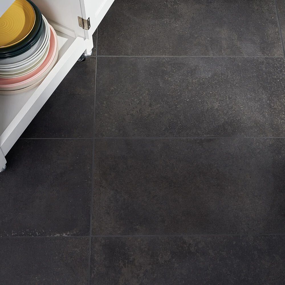 Soho Studio Brooklyn Black 12" x 24" Matte Porcelain Tile, , large