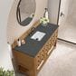 James Martin Malibu 60" Single Bathroom Vanity in Amber Birch with 3 cm Parisien Bleu Quartz Top and Rectangular Sink, , large