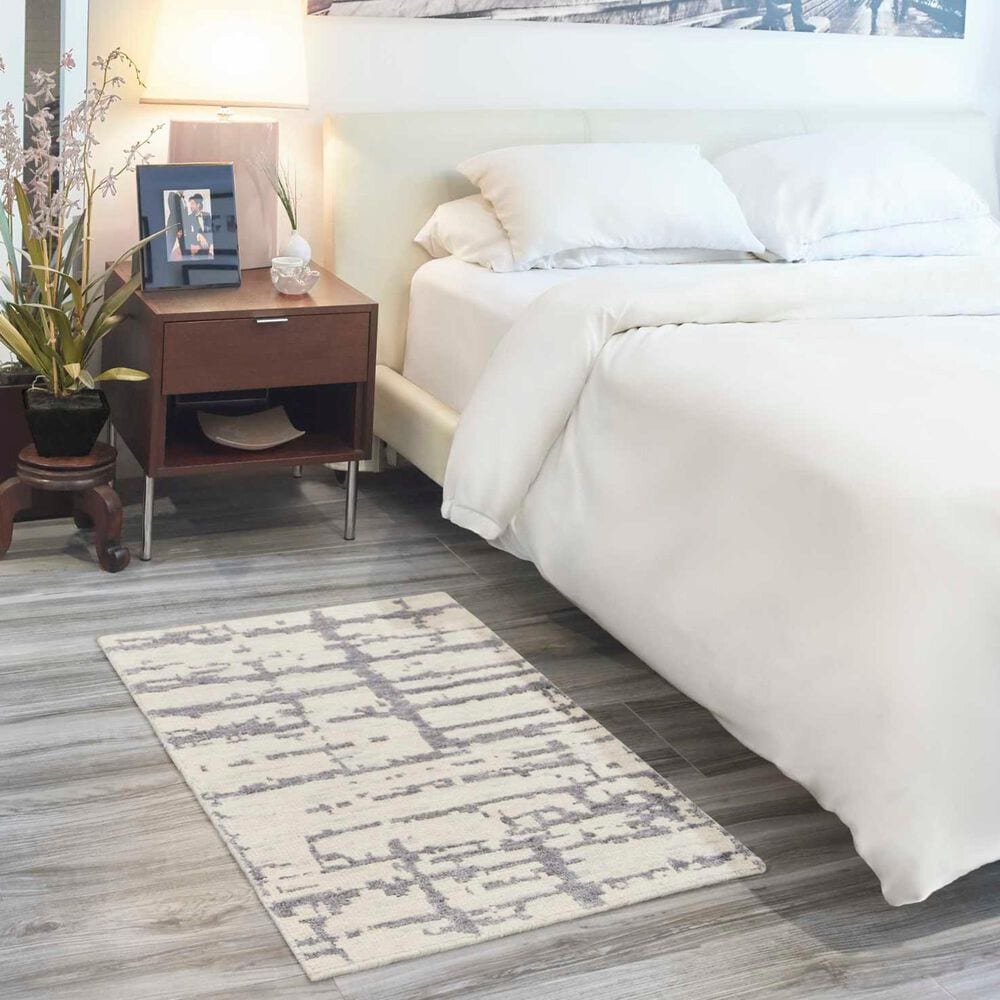 Nourison Luna 2&#39; x 3&#39; Ivory and Grey Area Rug, , large
