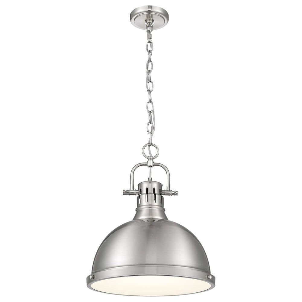 Golden Lighting Duncan 1-Light Pendant with Chain in Pewter, , large