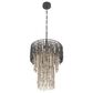 Creative Coop Marin 3-Tier Ombre Beaded Wood Chandelier in Black, , large