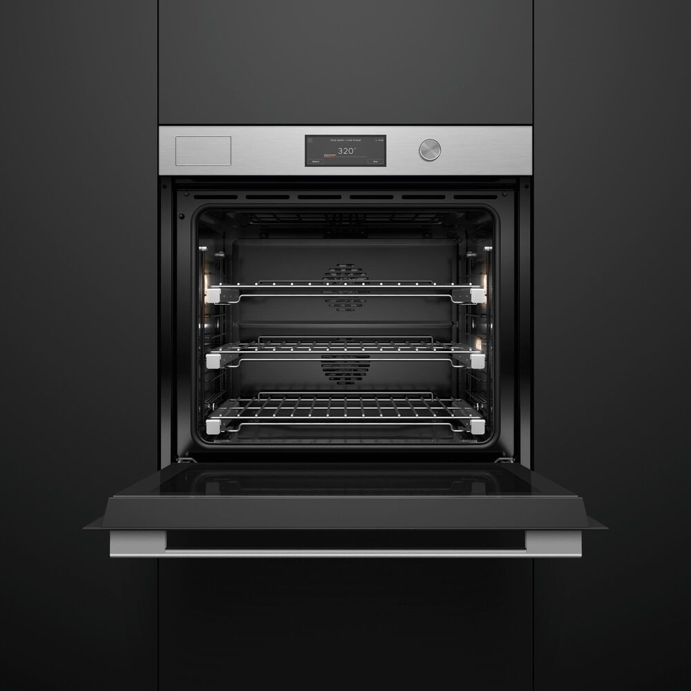Fisher &amp; Paykel Contemporary Series 11 4.9 Cu. Ft. Single Wall Oven with Steam Assist in Brushed Silver, , large
