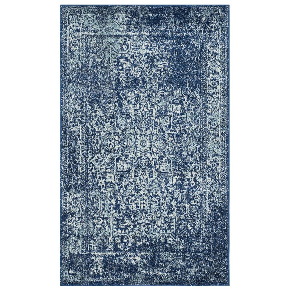 Safavieh Evoke EVK256A-4 4&#39; x 6&#39; Navy/Ivory Area Rug, , large