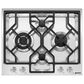 SMEG Classic 24" Corner Control Location Gas Cooktop in Stainless Steel, , large