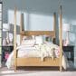 St Claire Home Today"s Traditions 5 Piece Full Platform Poster Bed Set in Natural Hickory, , large