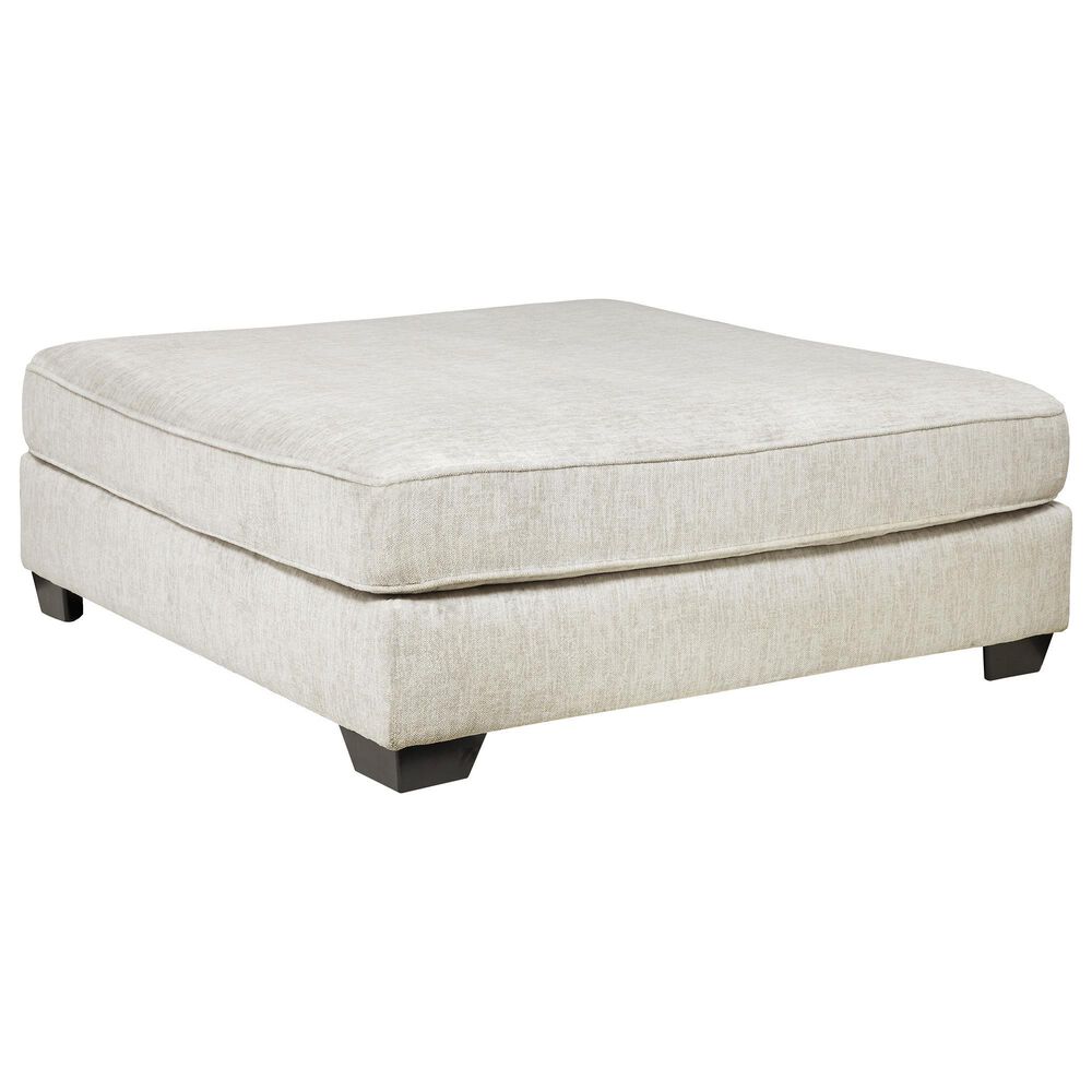 Ashley Rawcliffe Oversized Accent Ottoman in Parchment, , large