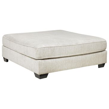 Ashley Rawcliffe Oversized Accent Ottoman in Parchment, , large
