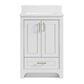 37B Lucerne 24" Single Bathroom Vanity Cabinet in Bright White with Marble Top and Backsplash, , large