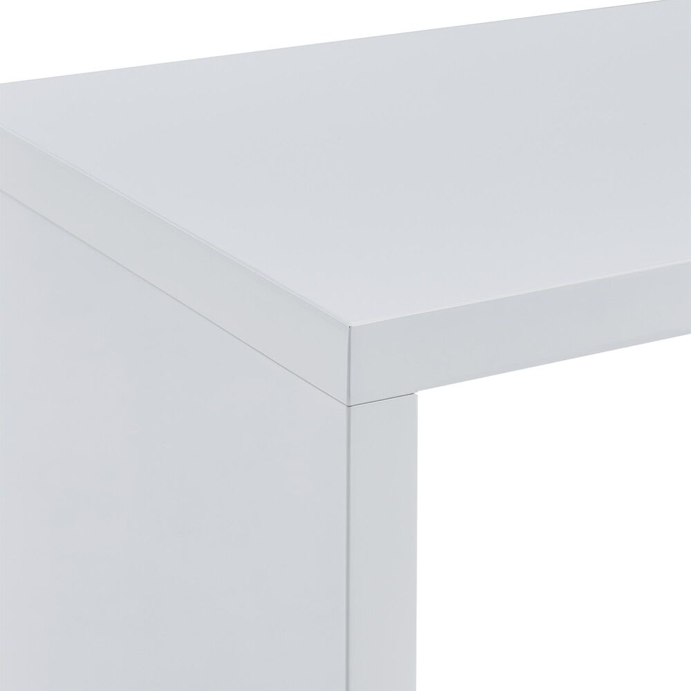 Southern Enterprises Yatesling Corner Desk in White/Chrome, , large