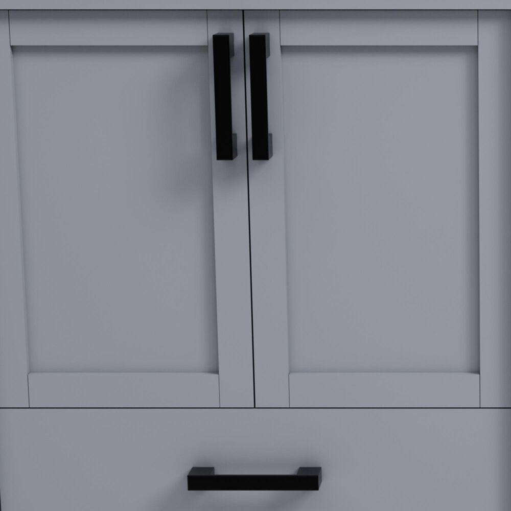 Lexora Home Ziva 60" Double Bathroom Vanity in Dark Grey with 2 cm White Cultured Marble Top and Rectangular Sinks, , large