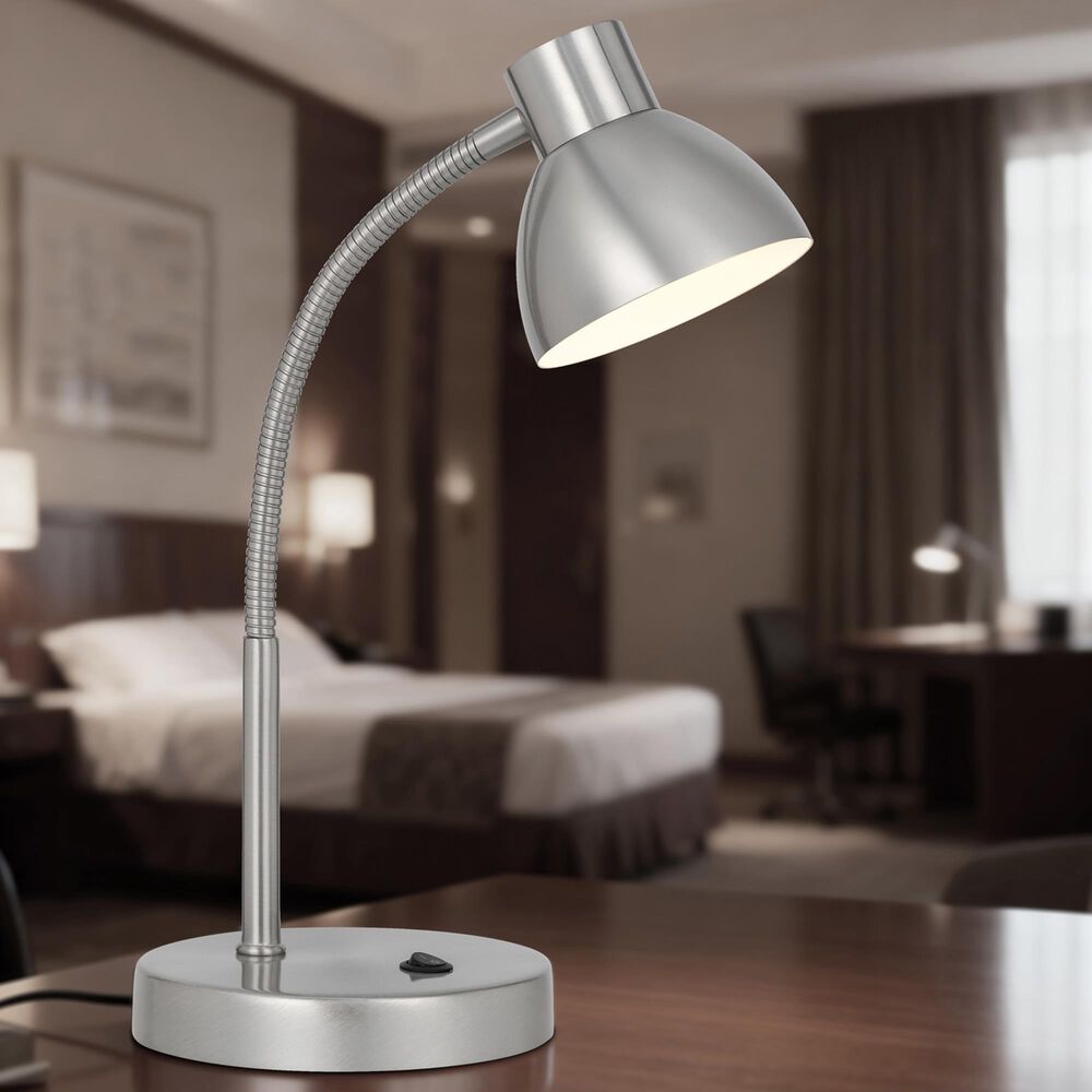 Cal Lighting Noirbeam Desk Lamp in Satin Nickel, , large