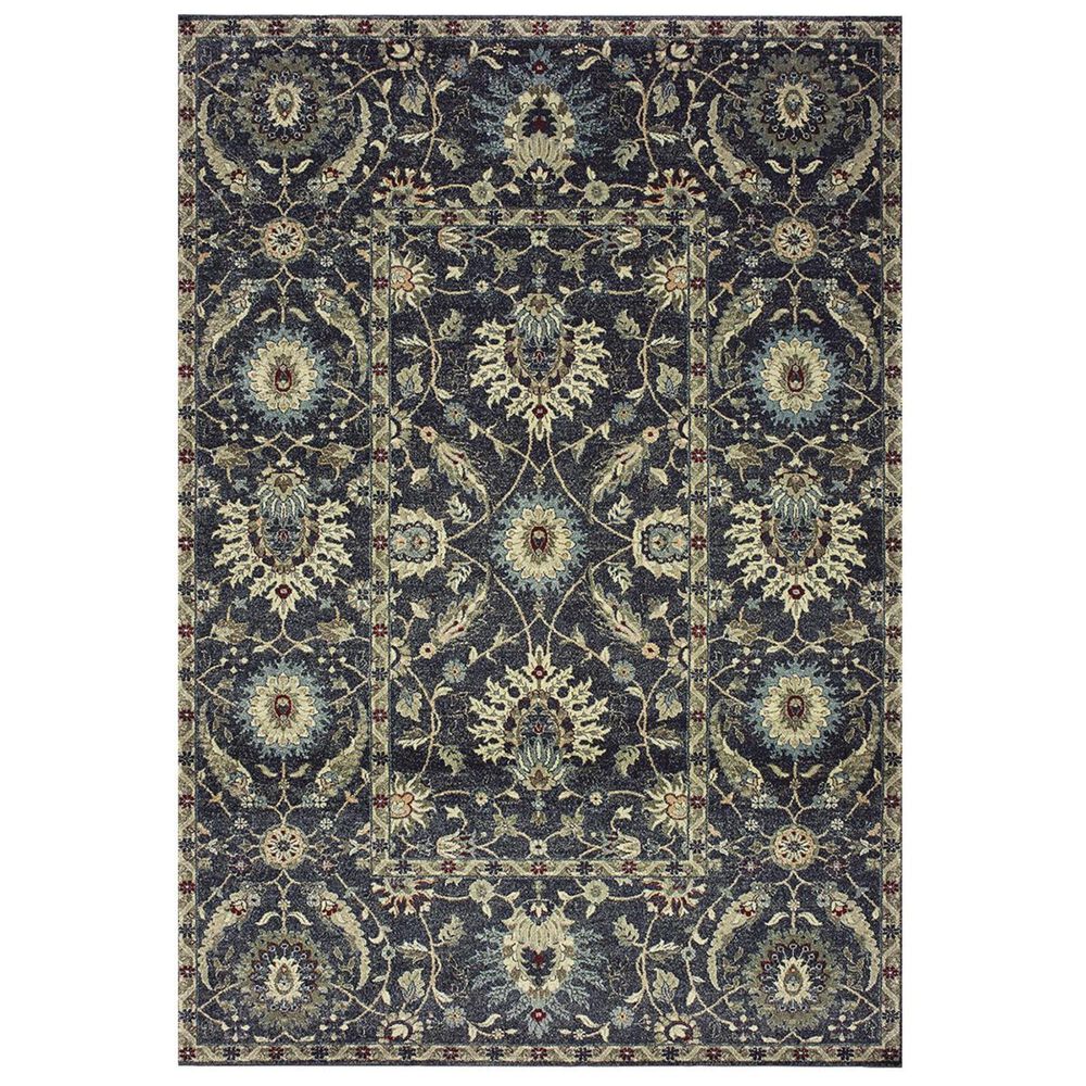 Oriental Weavers Raleigh 022K5 6"7" x 9"6" Navy and Ivory Area Rug, , large