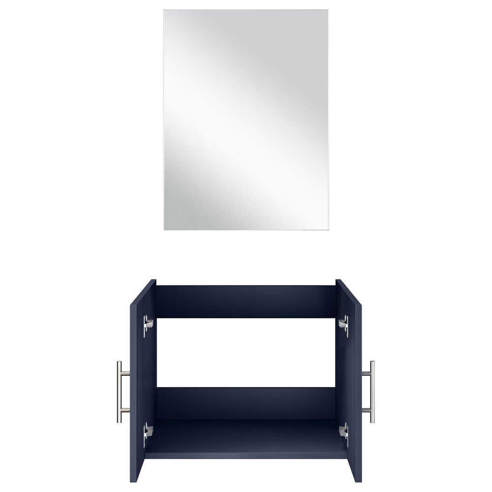 Lexora Home Geneva 24&quot; Single Bathroom Vanity Cabinet Only in Dark Grey and 18&quot; Mirror, , large