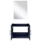 Lexora Home Geneva 24" Single Bathroom Vanity Cabinet Only in Dark Grey and 18" Mirror, , large