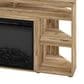 HOMLUX 47" Corner TV Stand with Electric Fireplace in Flagstaff Oak, , large