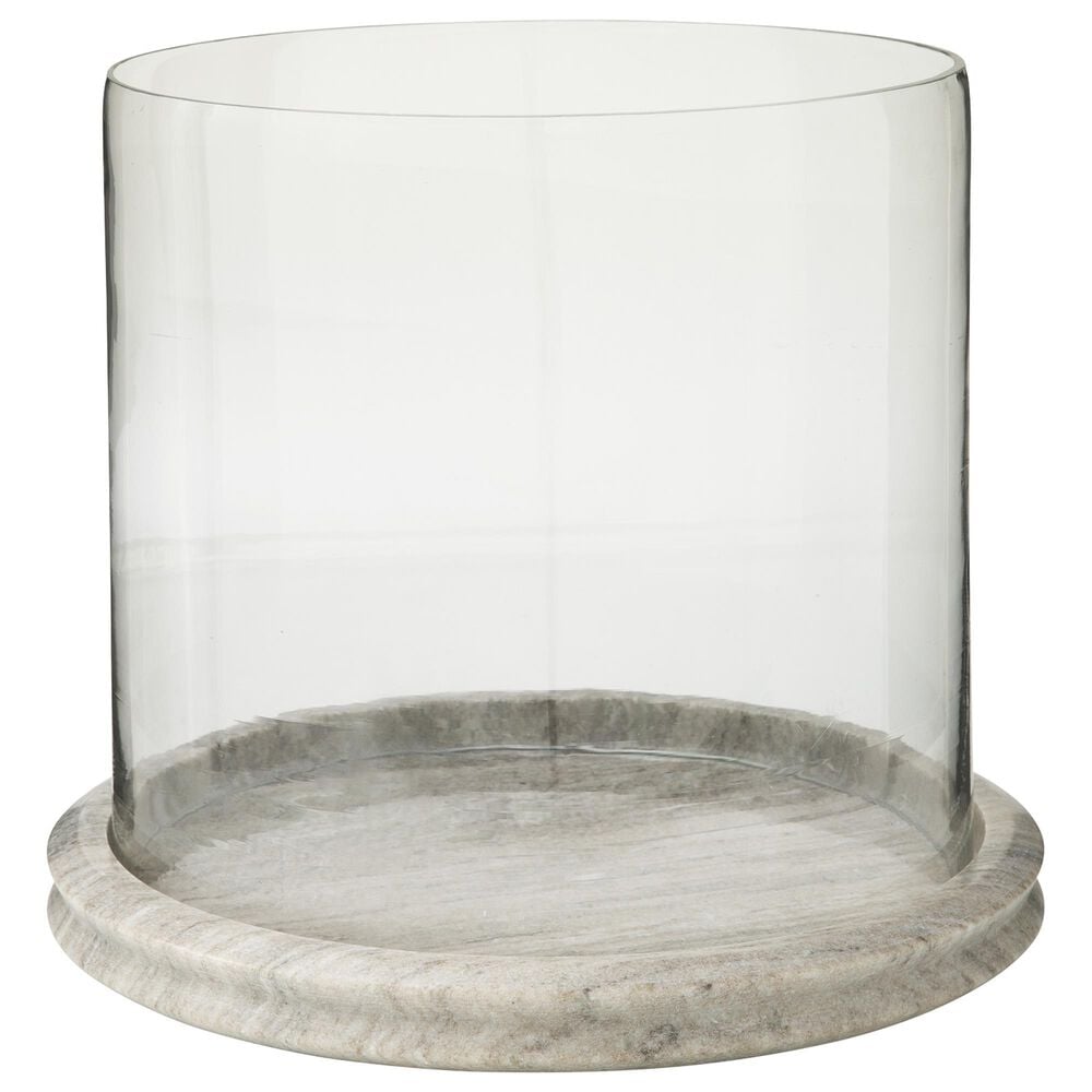 Ashley Saskia Candle Holder in Clear and Beige, , large