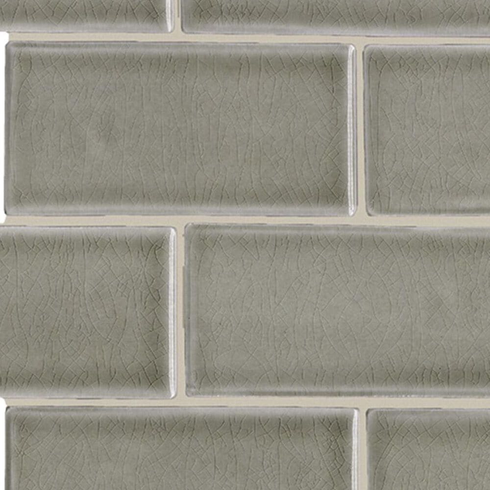 Soci Chateau Brick Fog 12" x 12" Ceramic Mosaic Sheet, , large