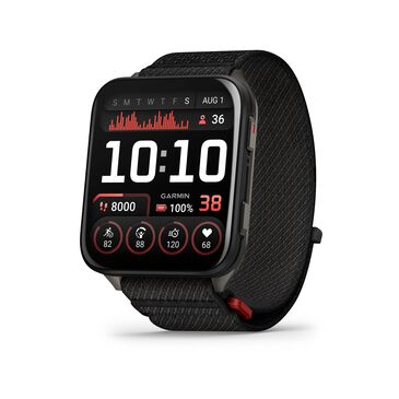 Garmin Venu X1 GPS Smartwatch - Black with Slate Titanium Caseback and Black ComfortFit Nylon Band, , large