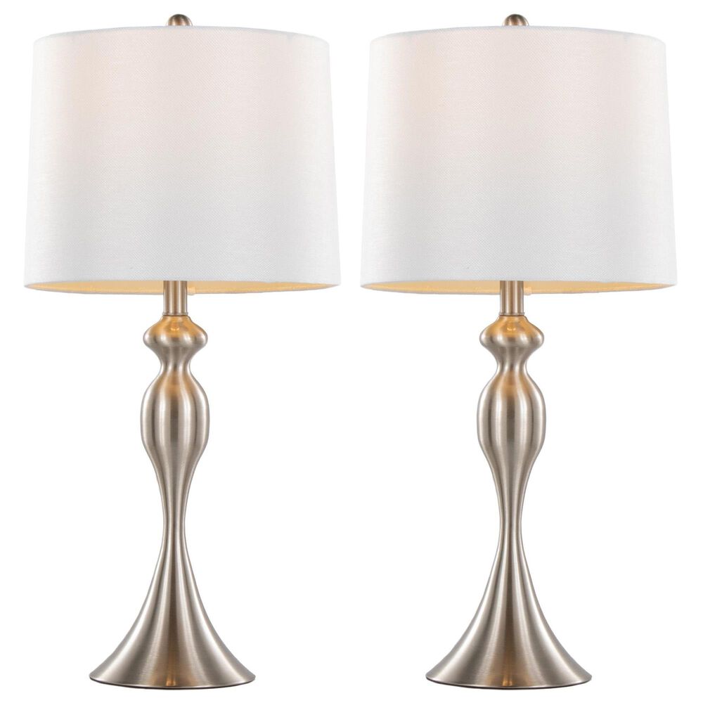 LumiSource Ashland Table Lamp in Brushed Nickel (Set of 2), , large