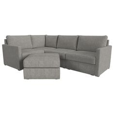 Flexsteel Flex 5-Piece Stationary L-Shaped Sectional with Ottoman in Pebble