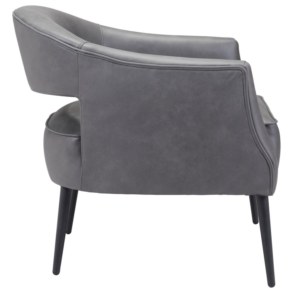 Zuo Modern Berkeley Accent Chair in Vintage Gray and Gold, , large