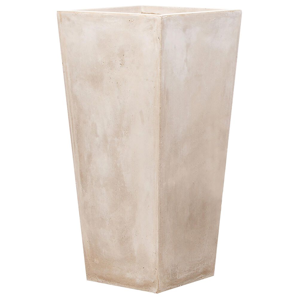 Alfresco Home Extra Large Tall Square Quarry Planter in Cream, , large