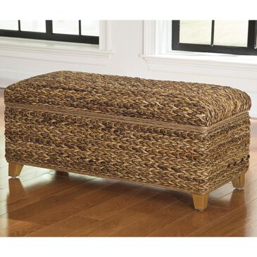 Pacific Landing Laughton Woven Banana Leaf Trunk in Natural, , large