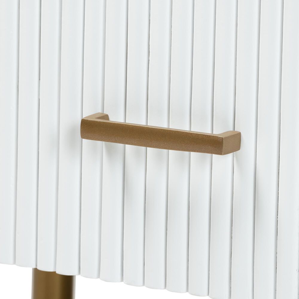 Baxton Studio Beyla 3-Drawer Dresser in White and Gold, , large