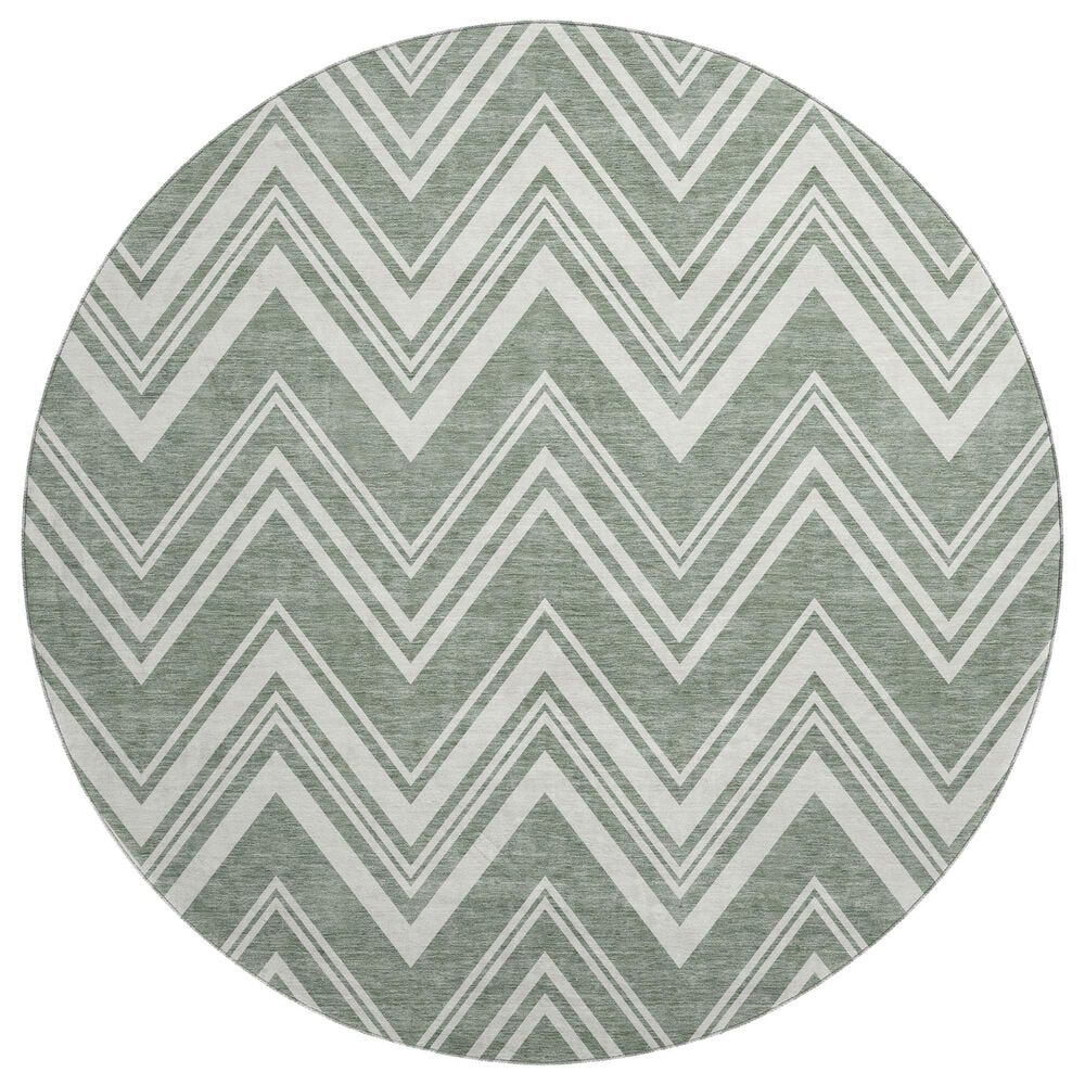 Dalyn Rug Company The Reserve TR17 Sage 8" Round Indoor/Outdoor Area Rug, , large