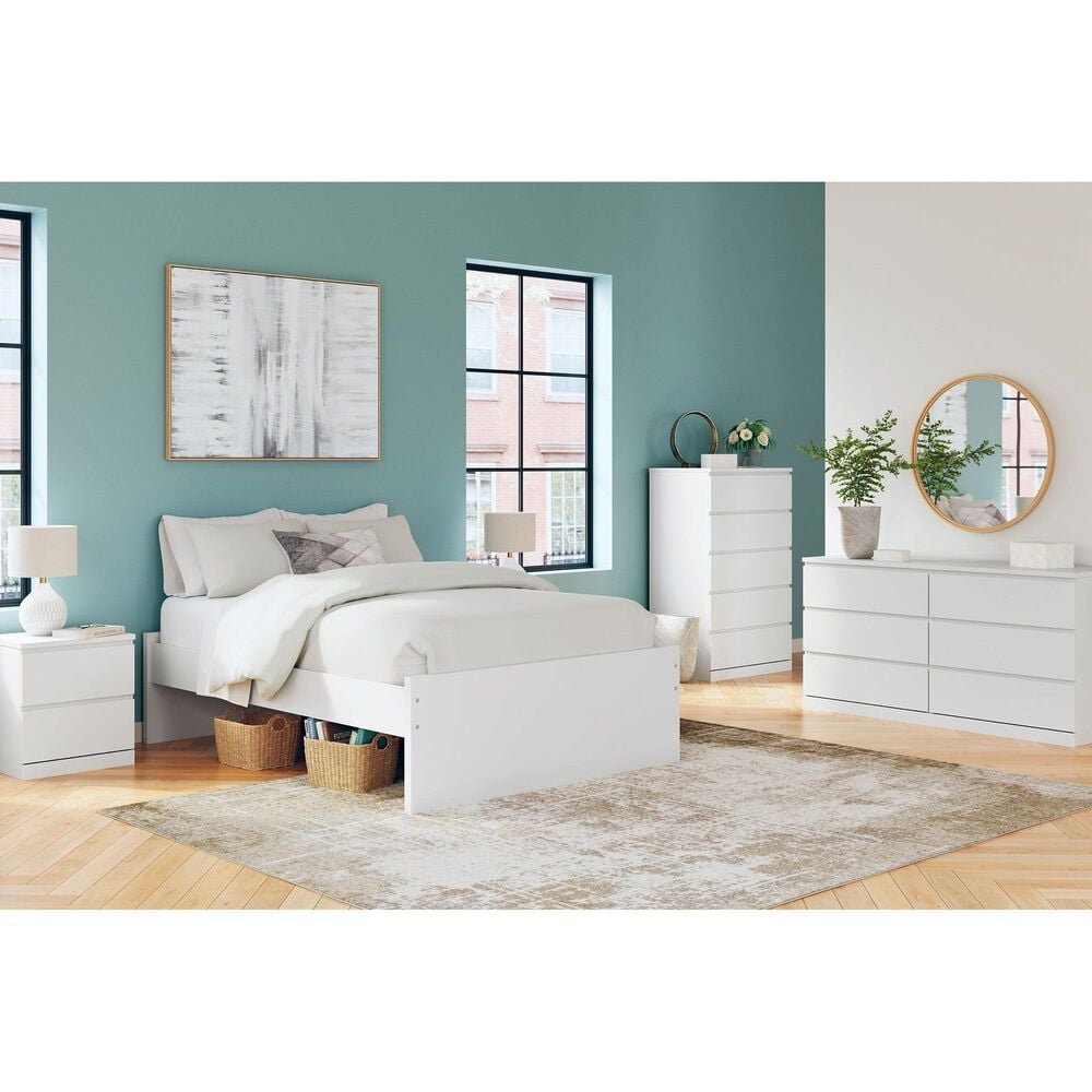 Ashley Onita Full Platform Bed with No Headboard in White, , large