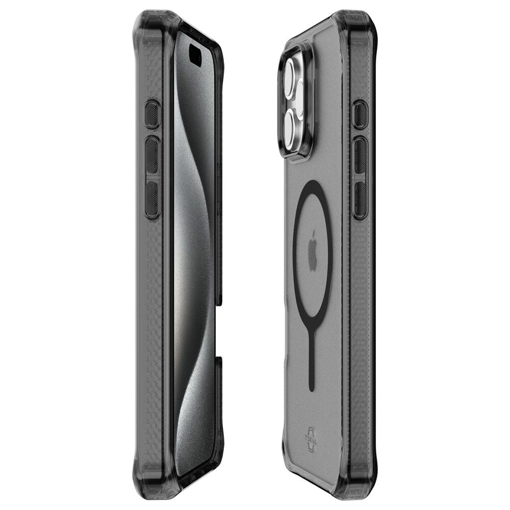 ITSkins Hybrid R Vapor MagSafe Case with Stand for Apple iPhone 16 Pro in Smoke, , large