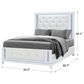 Modern Market Alina Queen Panel Bed with LED in White, , large