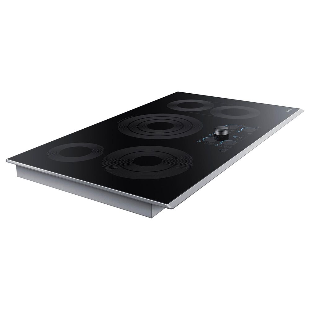 Samsung 2-Piece Kitchen Package with Matte Black Steel 30&quot; Built-In Double Wall Oven and Stainless Steel 36&quot; Electric Cooktop, , large